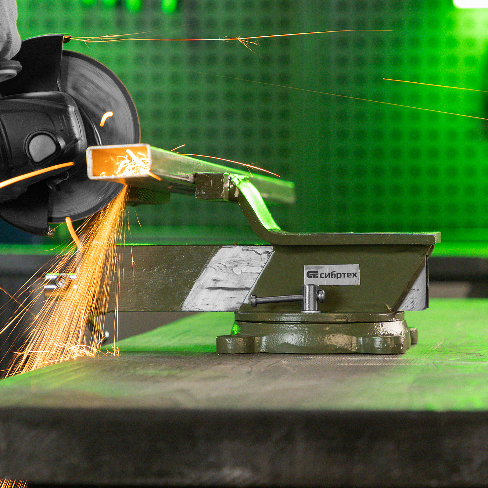 Тиски слесарные, 125 мм, стальные, поворотные Сибртех