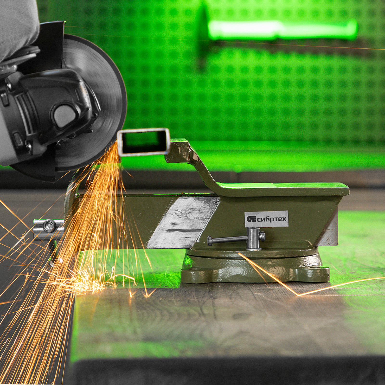 Тиски слесарные, 125 мм, стальные, поворотные Сибртех