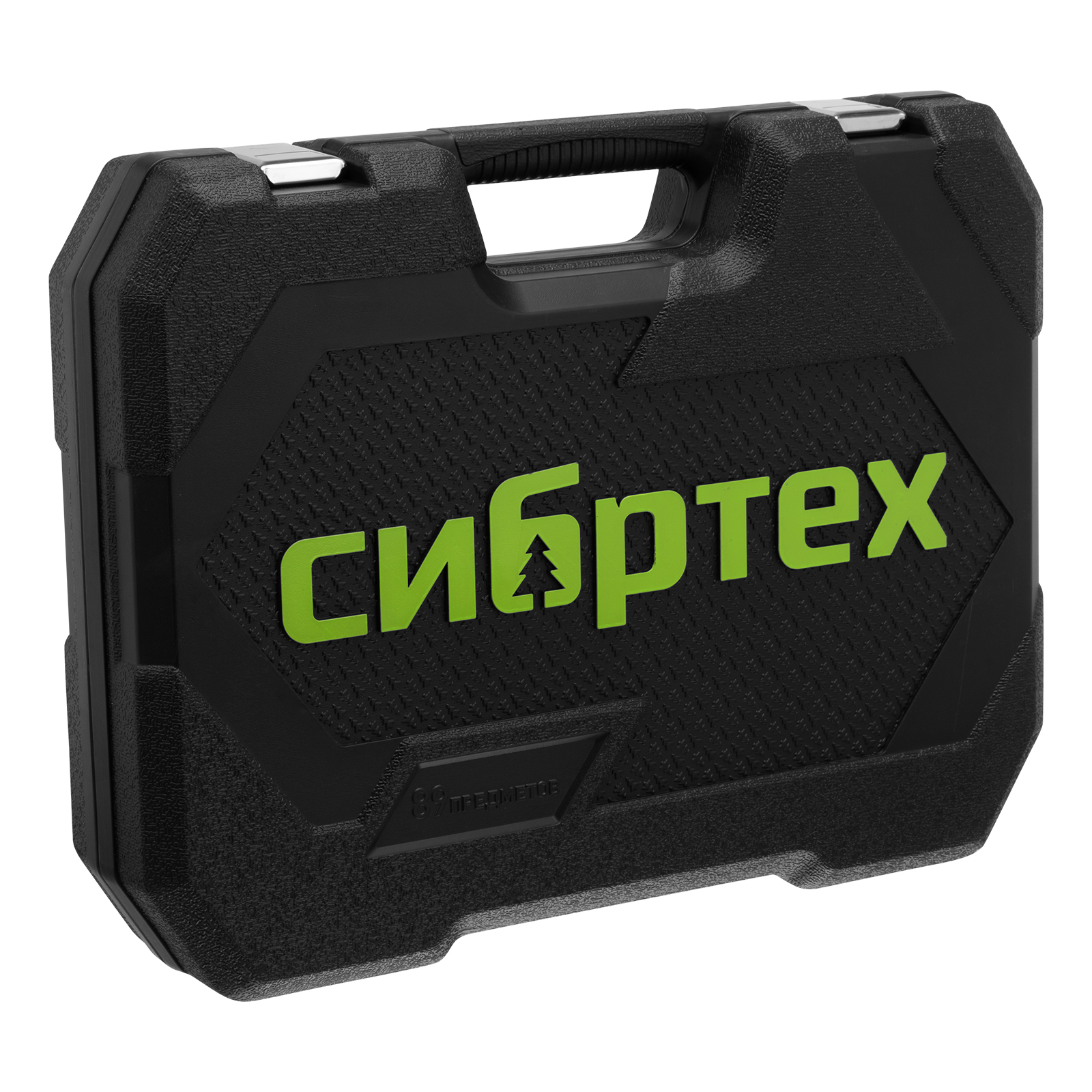 Набор инструментов, 1/2", 1/4", пластиковый кейс 89 предметов Сибртех