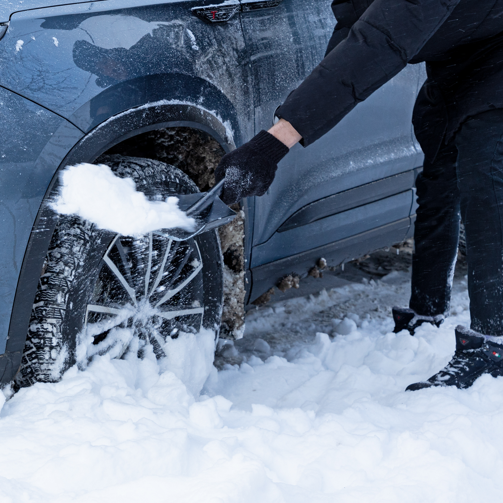 Лопата для уборки снега, полипропилен, 210х260х700 мм, Сибртех