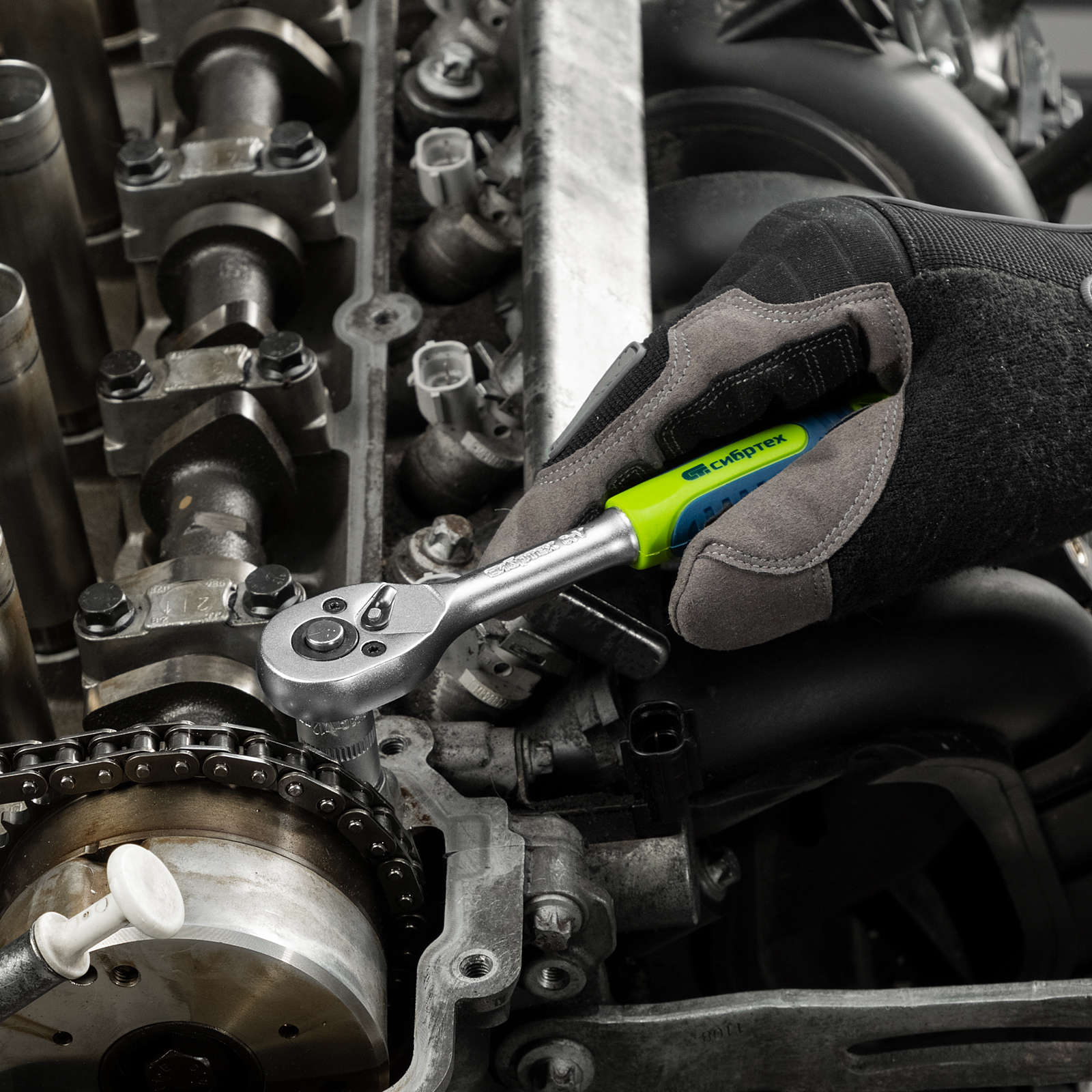 Набор инструментов, 1/2", 3/8", 1/4", пластиковый кейс 172 предм. Сибртех