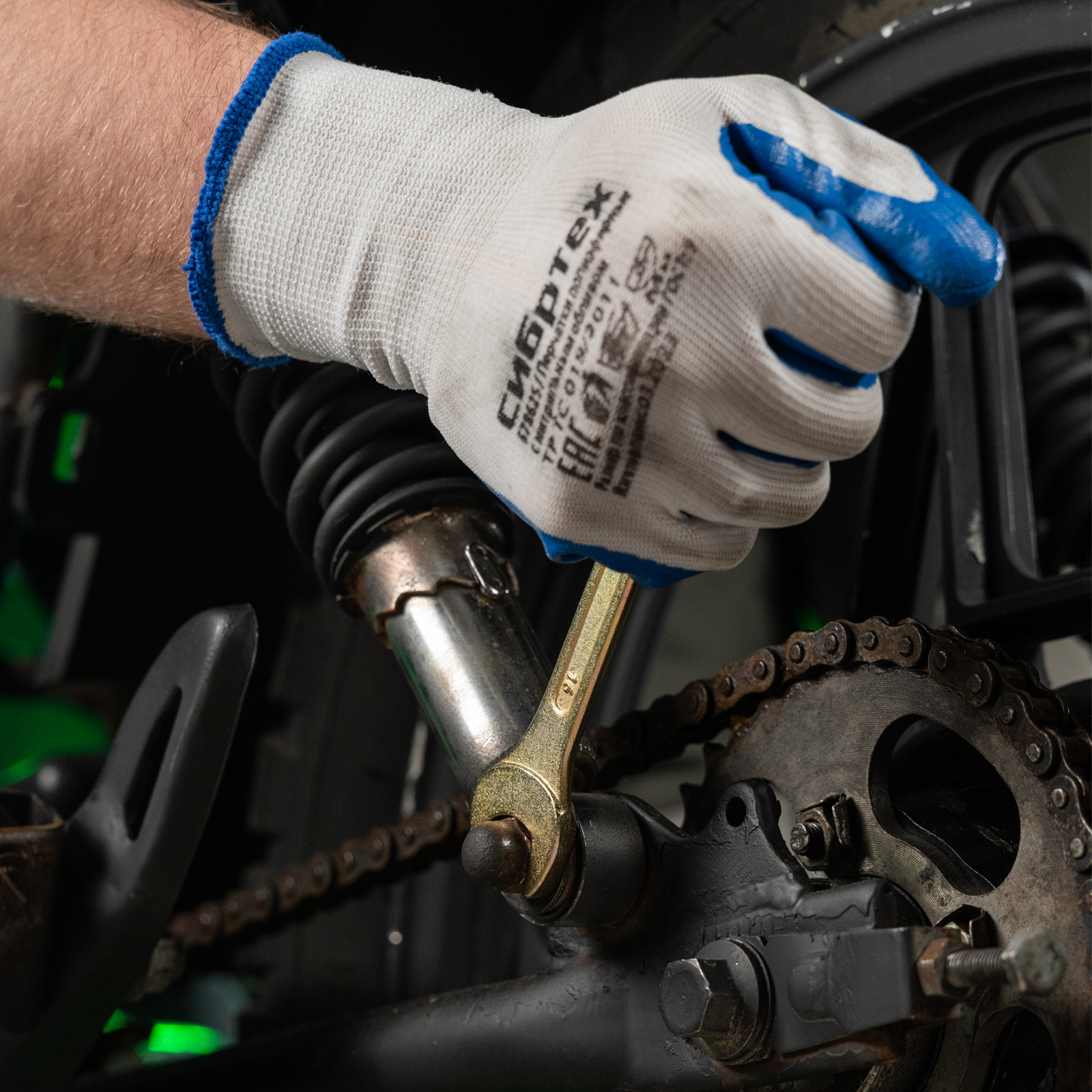 Набор ключей рожковых 6-17 мм, 6 шт, желтый цинк Сибртех