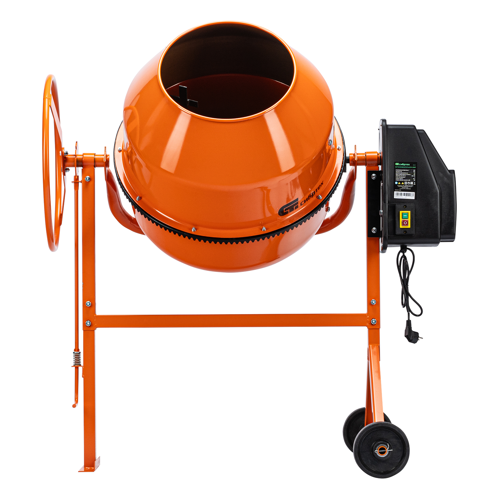 Бетоносмеситель БСН-200П, мощность 800 Вт, полиамидный венец Сибртех