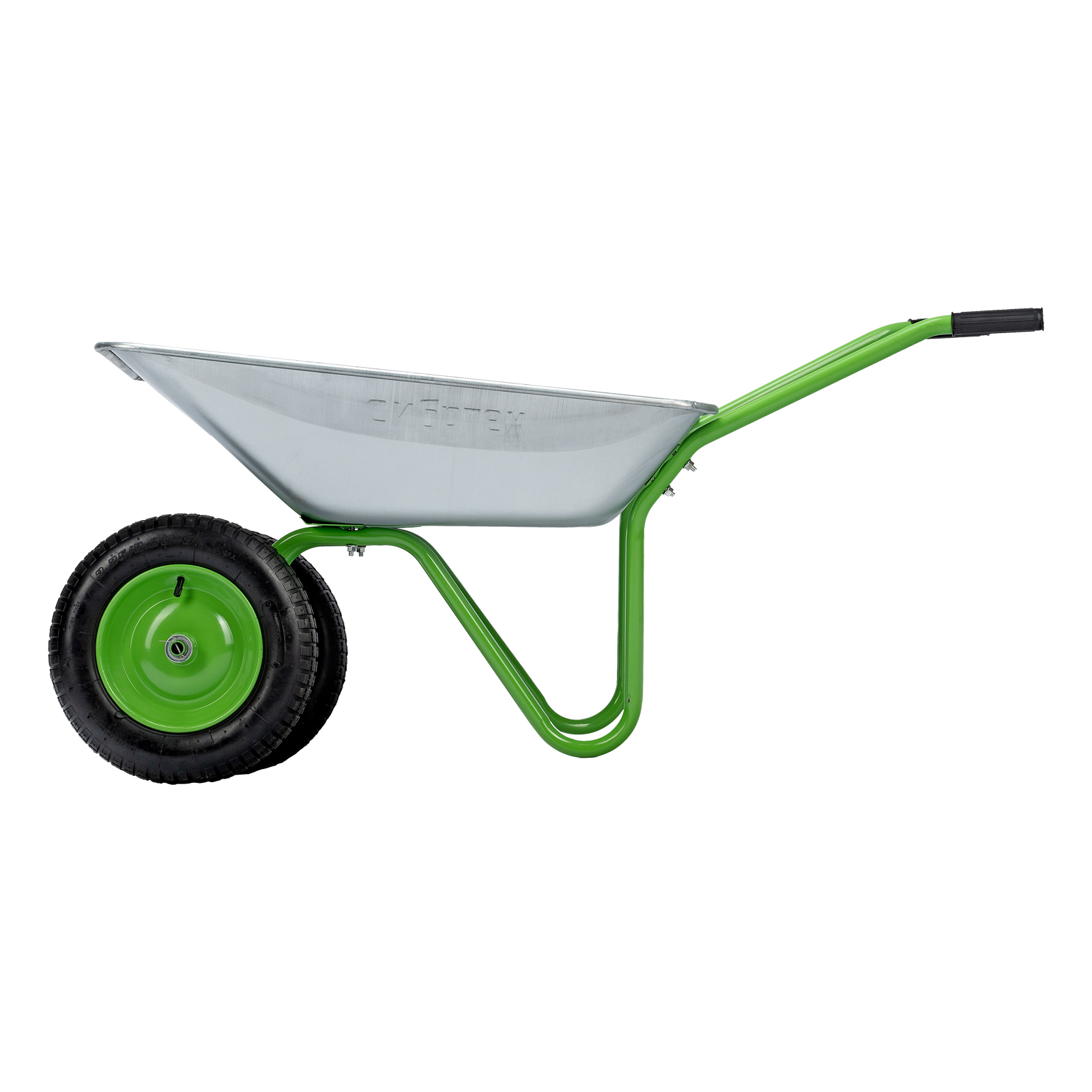 Тачка садовая, 2-х колесная, грузоподъемность 120 кг, объем 65 л Сибртех