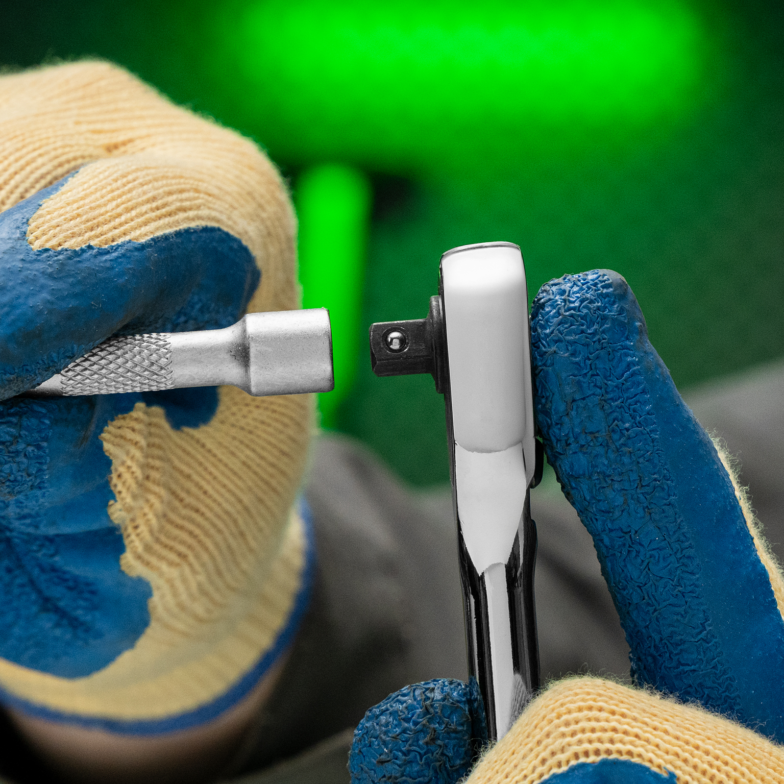 Ключ-трещотка 1/4", 45 зубьев, цельнометаллический, с быстрым сбросом, CrV, хром Сибртех