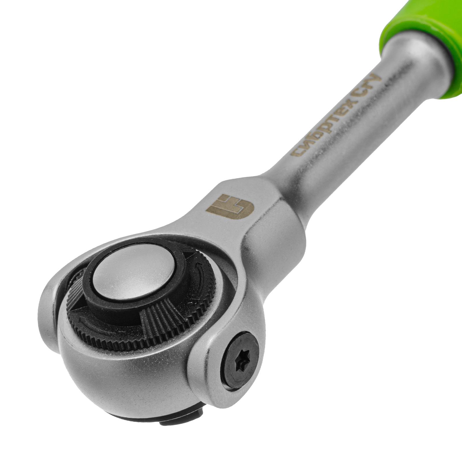 Ключ-трещотка 1/4", 72 зуба, поворотная голова, с быстрым сбросом Сибртех