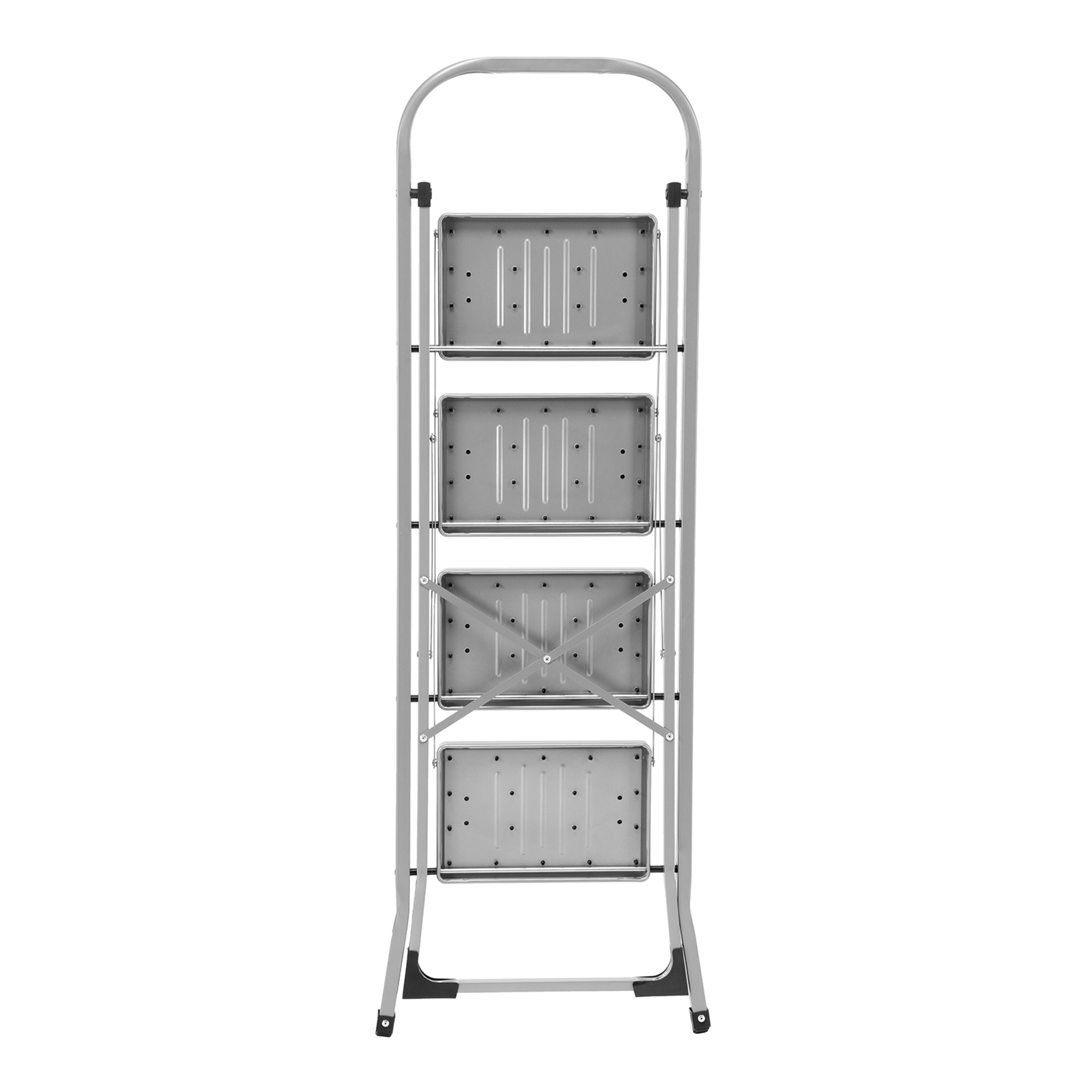 Стремянка стальная, 4 широкие ступени 20х30 см с полимерным покрытием Сибртех