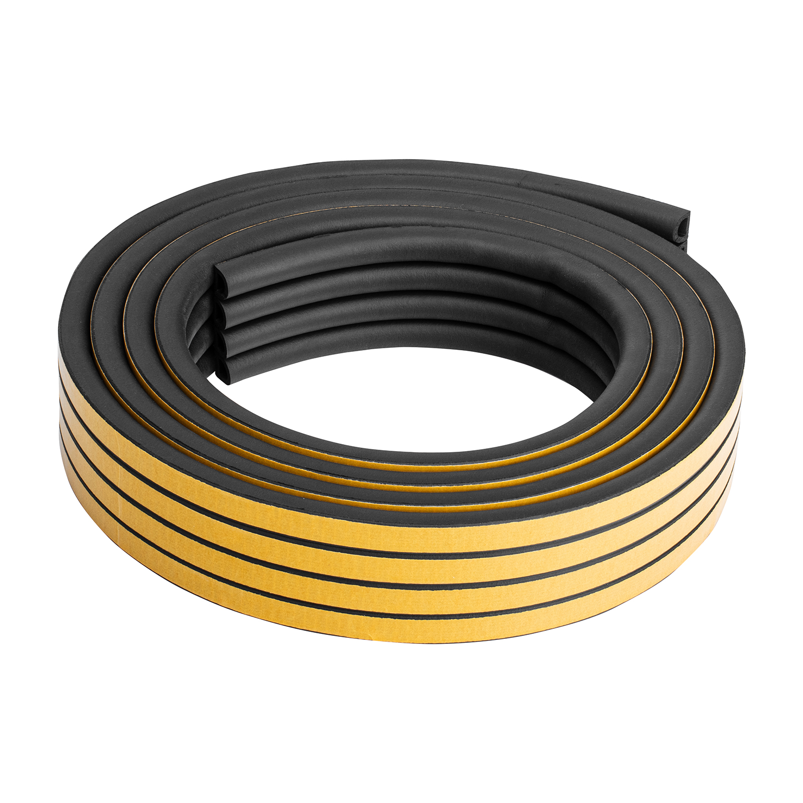 Уплотнитель резиновый 14х12 мм для широких щелей, 12 м, профиль "D", черный Сибртех