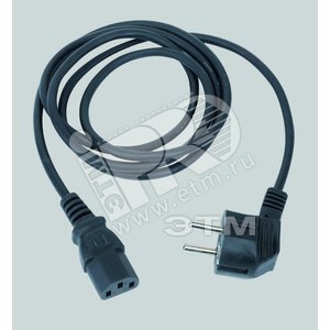 Connect Кабель электрический с вилкой 2к+з Schuko 2м графит