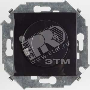 Регулятор напряжения поворотно-нажимной, 500Вт, 230В, винтовой зажим, черный глянец