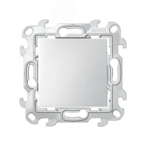 Кнопочный выключатель 10A 250В~ цвета алюминий S24 Harmonie