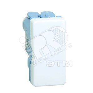 Выключатель проходной узкий, 10А 250В, S27, белый