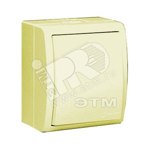 Выключатель одноклавишный, IP54 10А 250В винтовой зажим, S15A слоновая кость