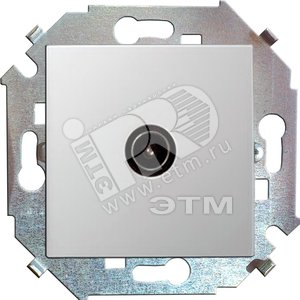 15 Розетка TV одиночная винтовой зажим белый