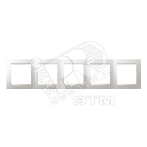 15 Рамка на 5 постов белый