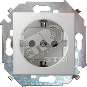 15 Розетка с заземлением со шторками 16А 250В винтовой зажим белый