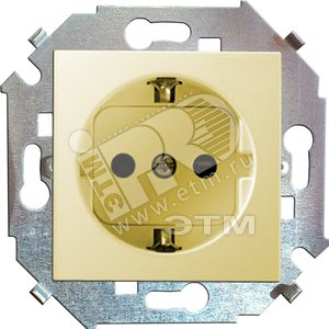 15 Розетка с заземлением 16А 250В винтовой зажим слоновая кость
