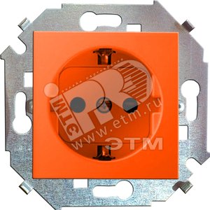 15 Розетка с заземлением 16А 250В винтовой зажим красный