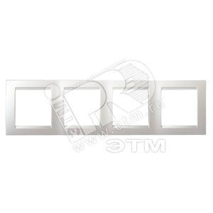 15 Рамка на 4 поста белый