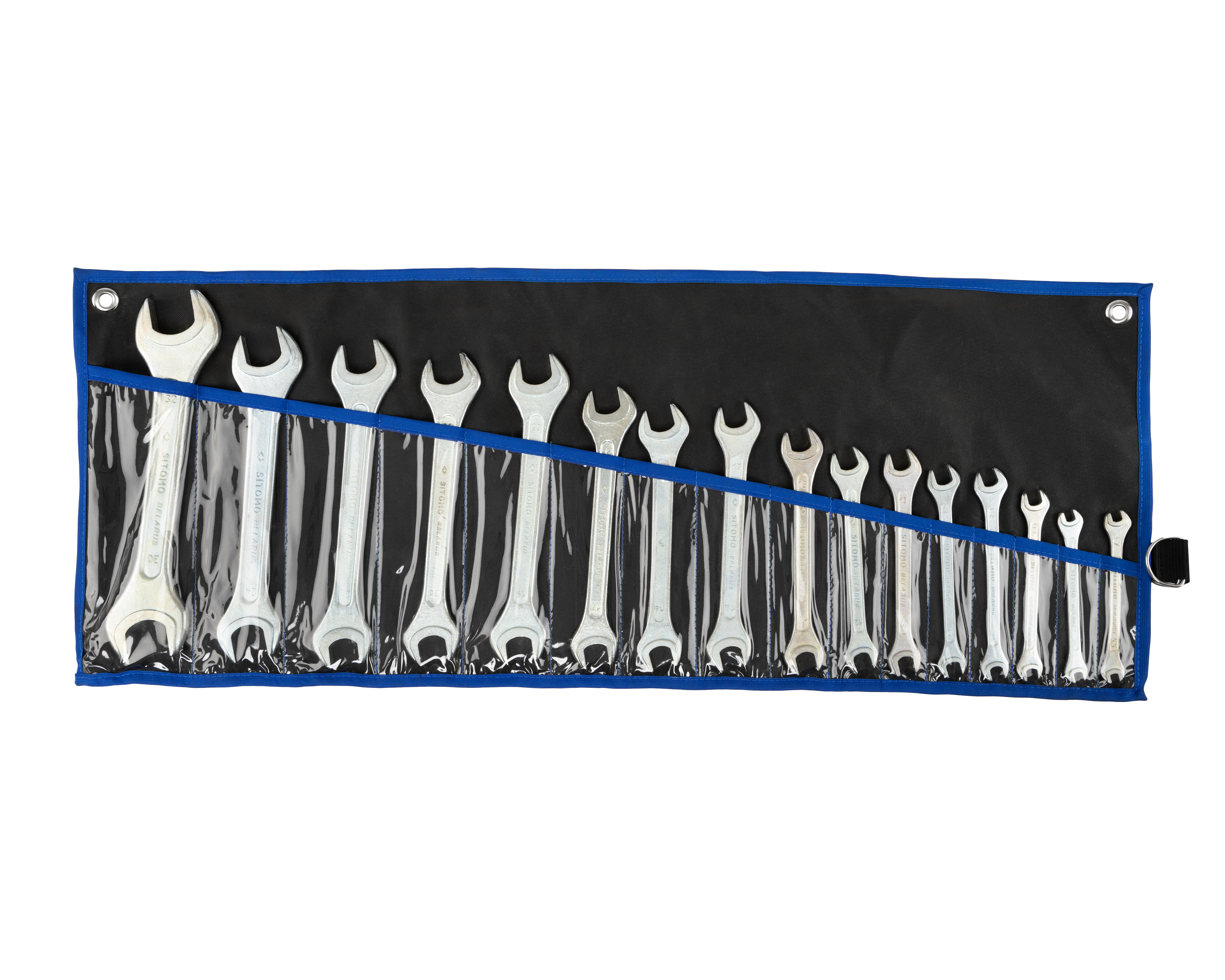 Набор ключей гаечных рожковых двусторонних 16 шт. (5,5-32) ПВХ сум. SITOMO BELARUS