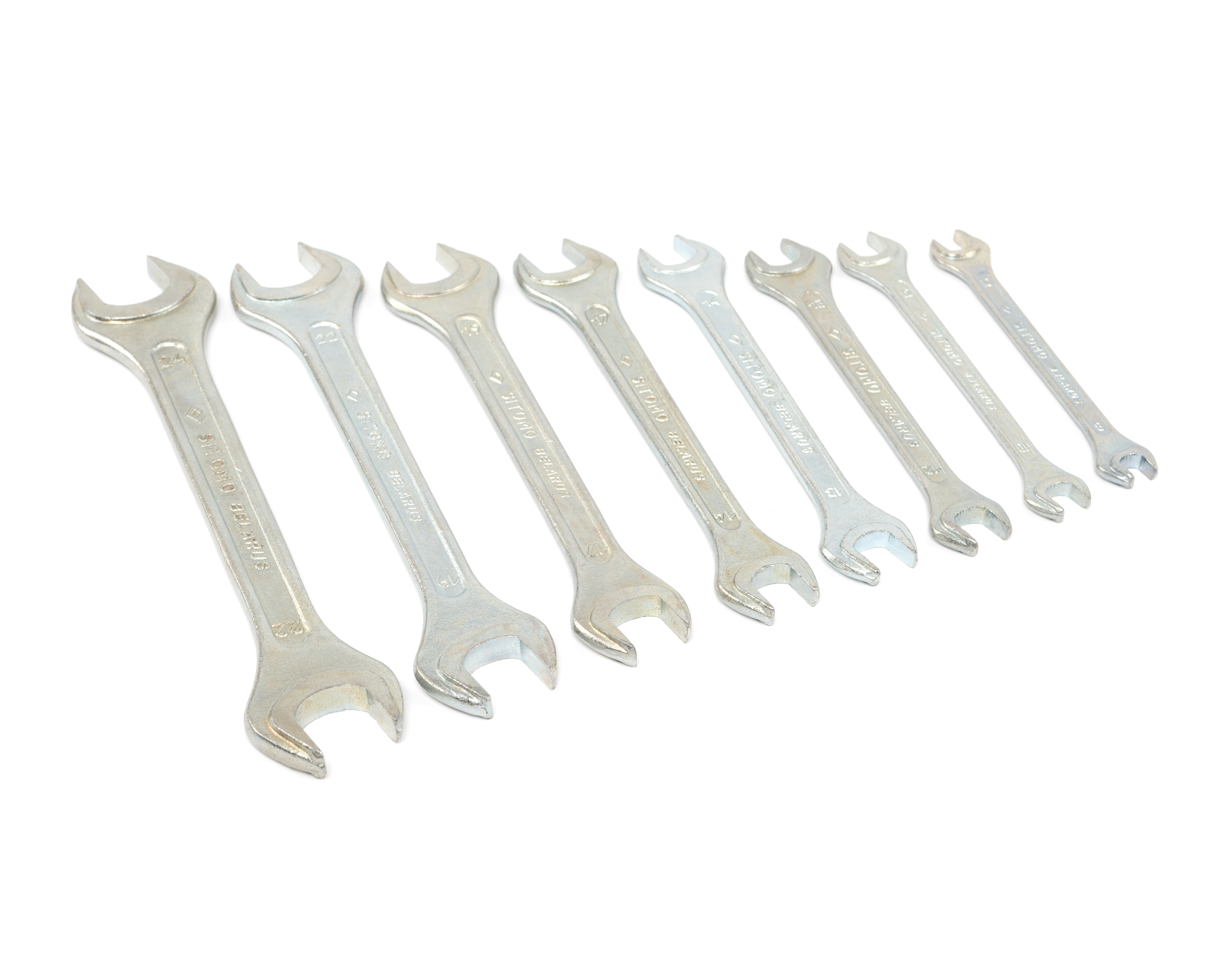 Набор ключей гаечных рожковых двусторонних 8 шт. (8-24) ПВХ сум. SITOMO BELARUS