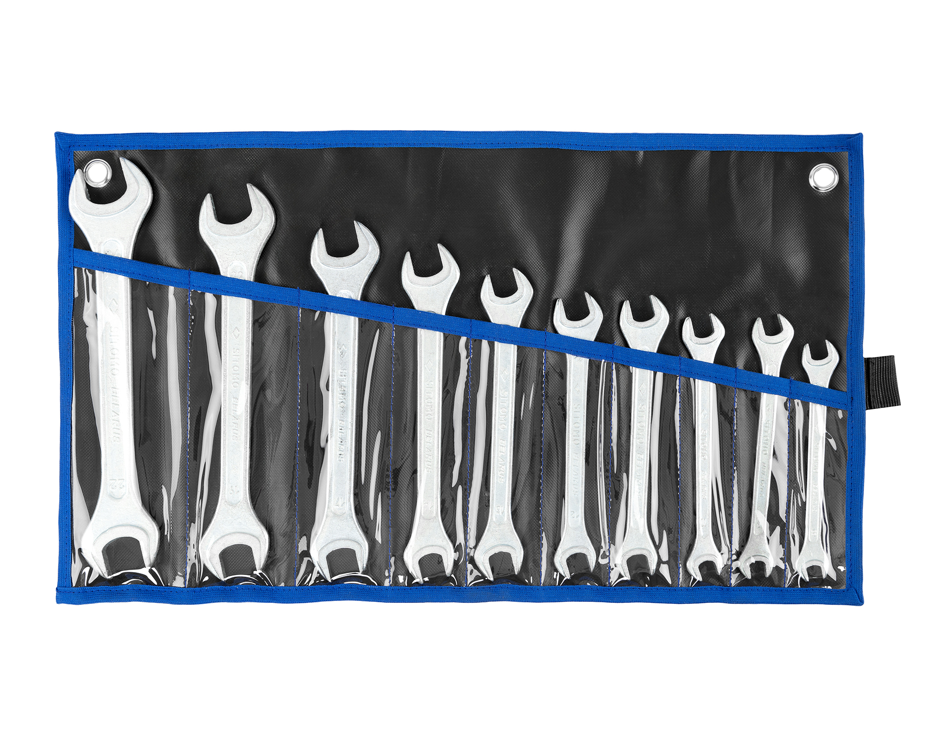 Набор ключей гаечных рожковых двусторонних 10 шт. (8-24) ПВХ сум. SITOMO BELARUS