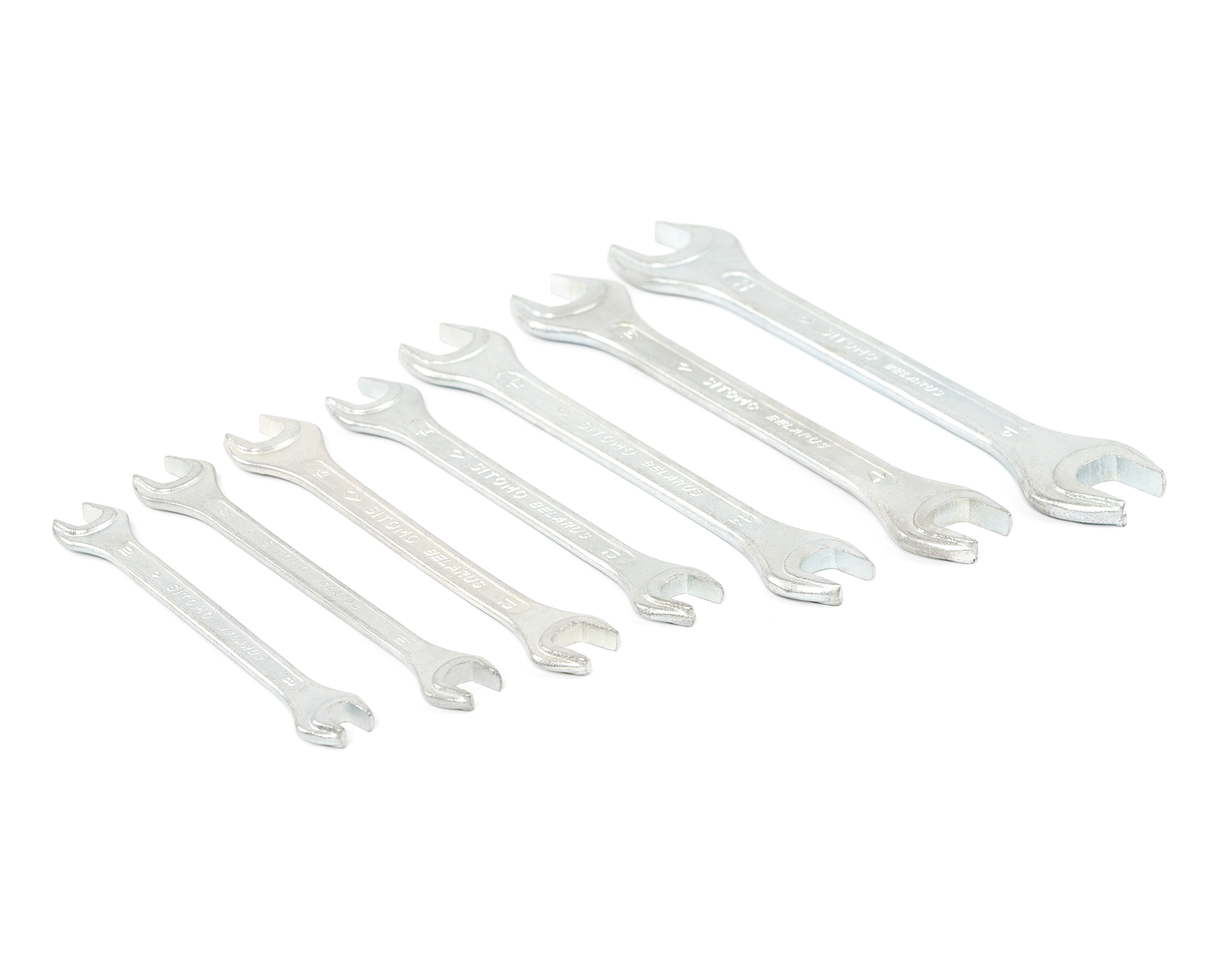 Набор ключей гаечных рожковых двусторонних 7 шт. (8-22) ПВХ сум. SITOMO BELARUS