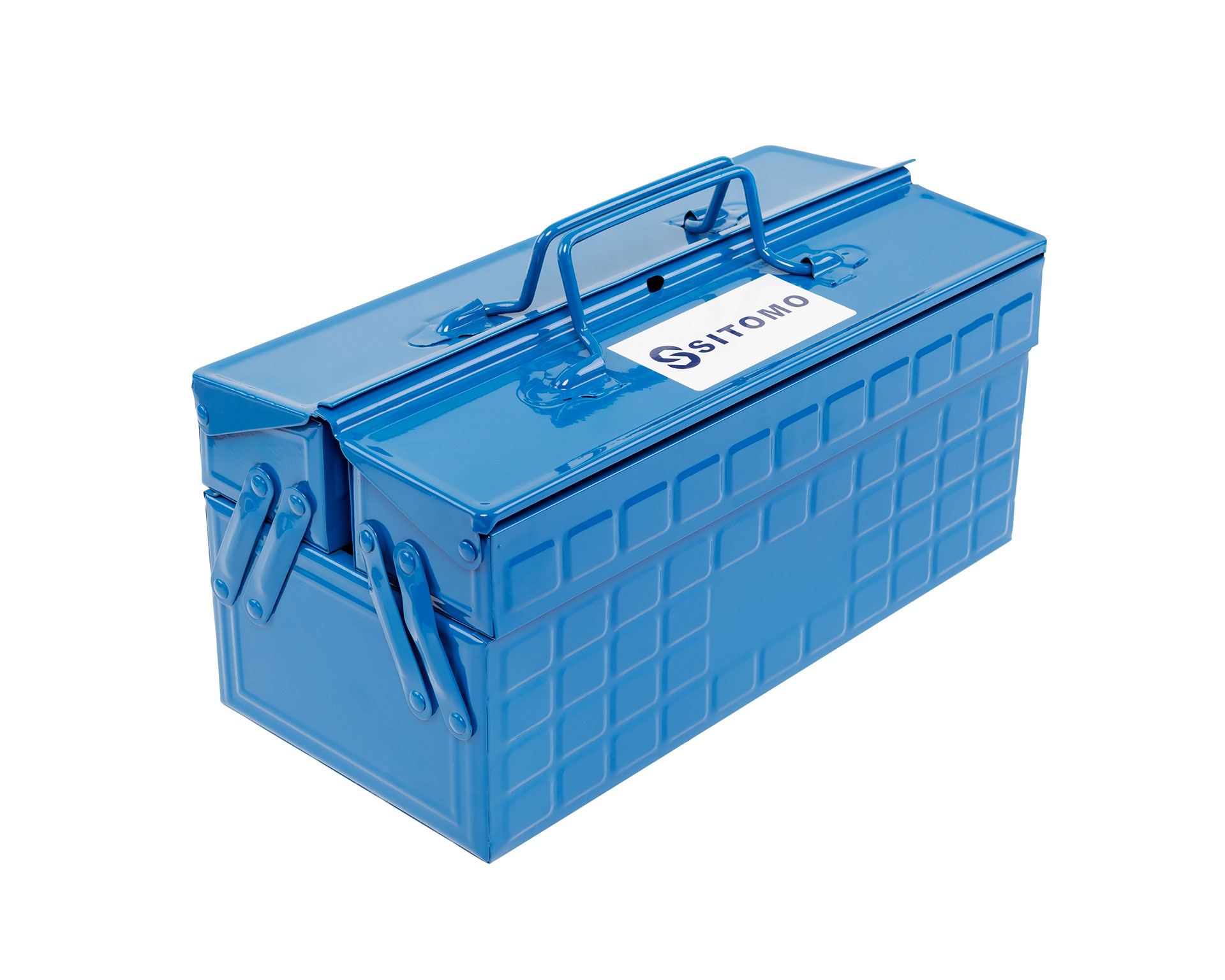 Ящик для инструмента 345х160х165 металлический 3-х секционный SITOMO