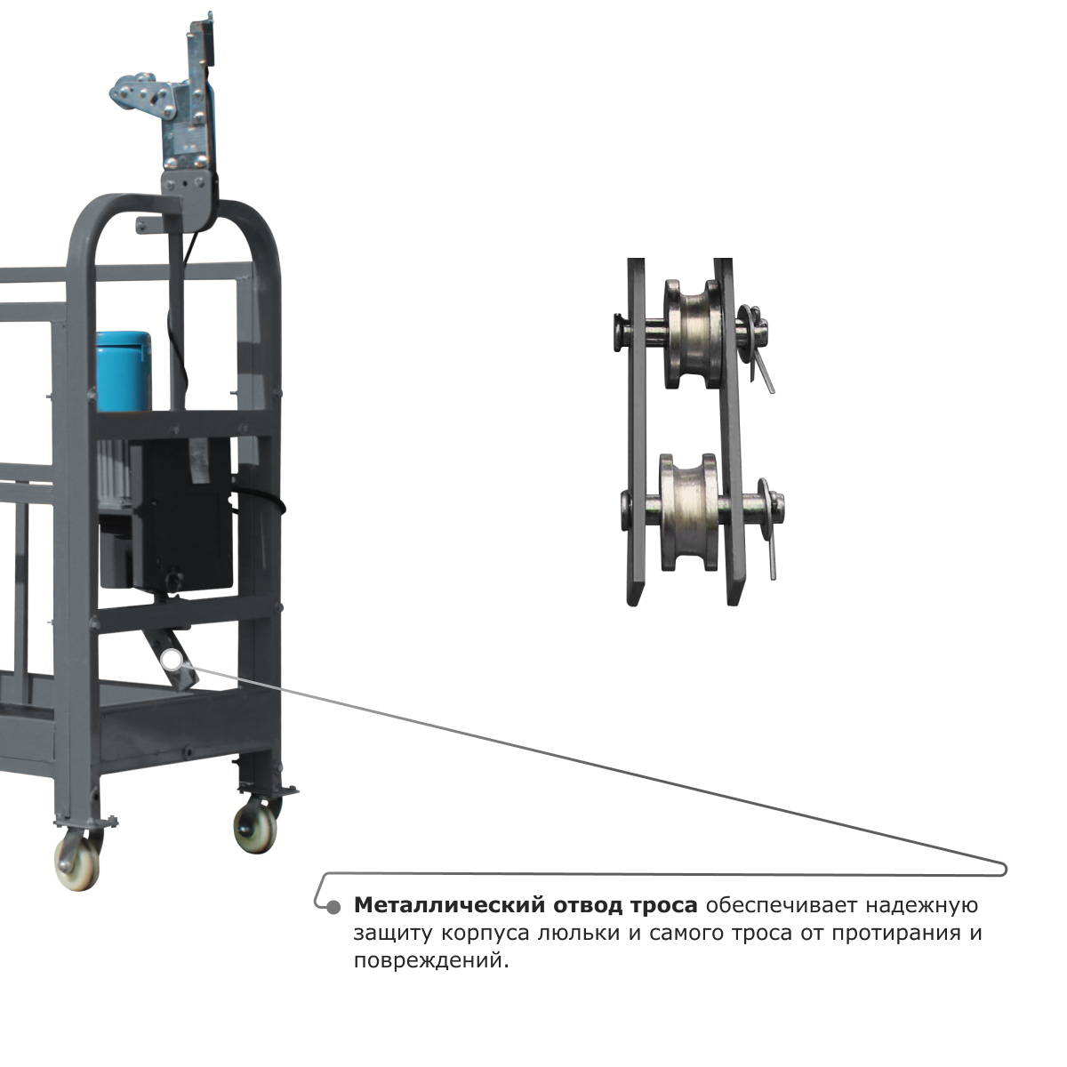 Строительная люлька ZLP-630 (длина троса 100 м)