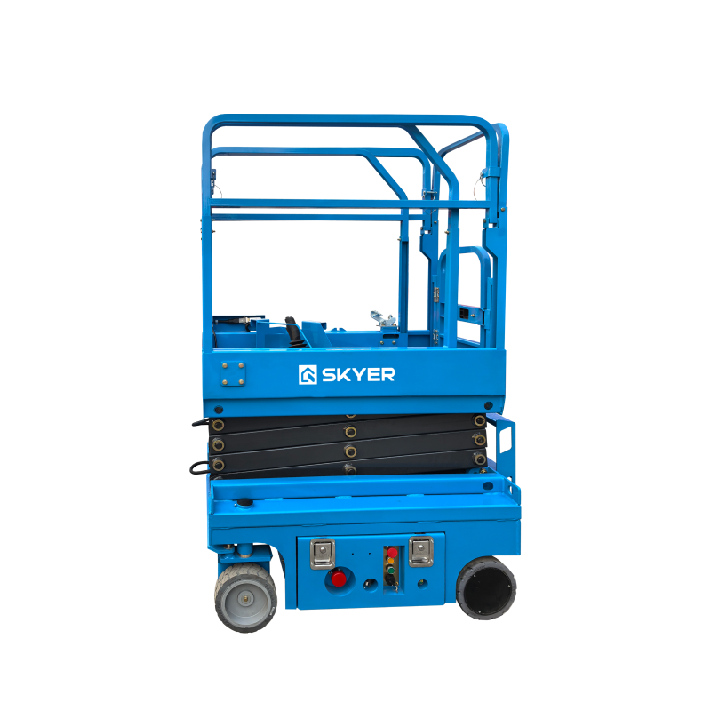Самоходный ножничный подъемник SKYER PL0624 с выдвижной платформой (узкая база)