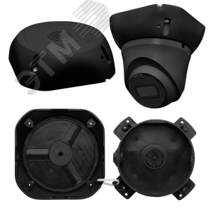 Коробка монтажная универсальная МК-3 (чёрная) для видеокамер