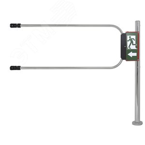 Калитка аварийного выхода с электромагнитом, хромированная.