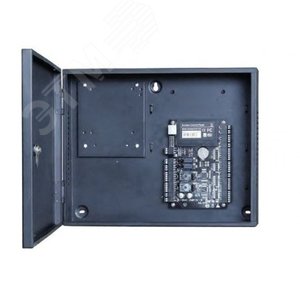 Контроллер сетевой на 2 двери (4 считывателя) в боксе, работа под управлением ПО Timex, RS485, TCP/IP, Wiegand 26, 30000 пользователей, 100000 событий