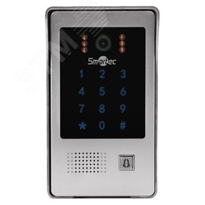 Блок вызывной видеодомофона со встроенным считывателем EM и клавиатурой, 600 ТВЛ, 4-х проводная линия связи, ИК подсветка, серебряный