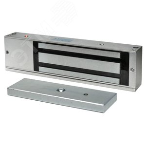 Замок электромагнитный, мониторинг, СИД, внутреннее исполнение, 12 VDC / 500мА или 24VDC / 250мА, усилие 500 кг, размеры 266х73х40 мм