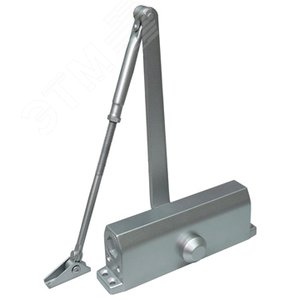 Доводчик двери c тягой EN 3-6, 40 - 120 кг, 1400 мм, двухскоростной, тормоз открывания, задержка закрывания, SL - алюм