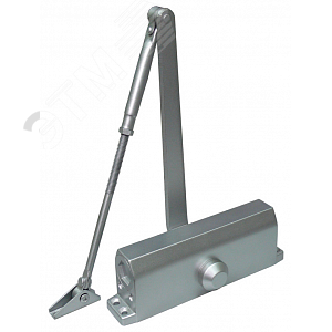 Доводчик двери c тягой EN 3-6, 40 - 120 кг, 1400 мм, двухскоростной, тормоз открывания, SL - алюм