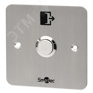 Кнопка металлическая, врезная, НР контакты, размер: 86х86 мм