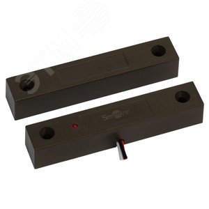 Датчик магнитоконтактный СИД индикация, коричневый, накладной, зазор 25 мм