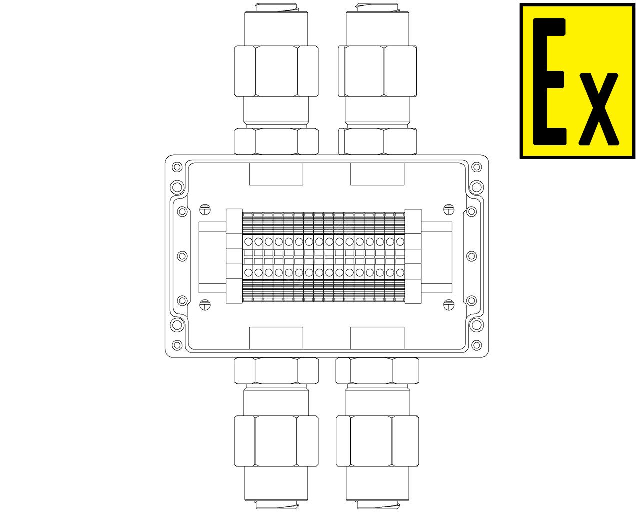 Коробка коммутационная взрывозащищенная КВМК 1608