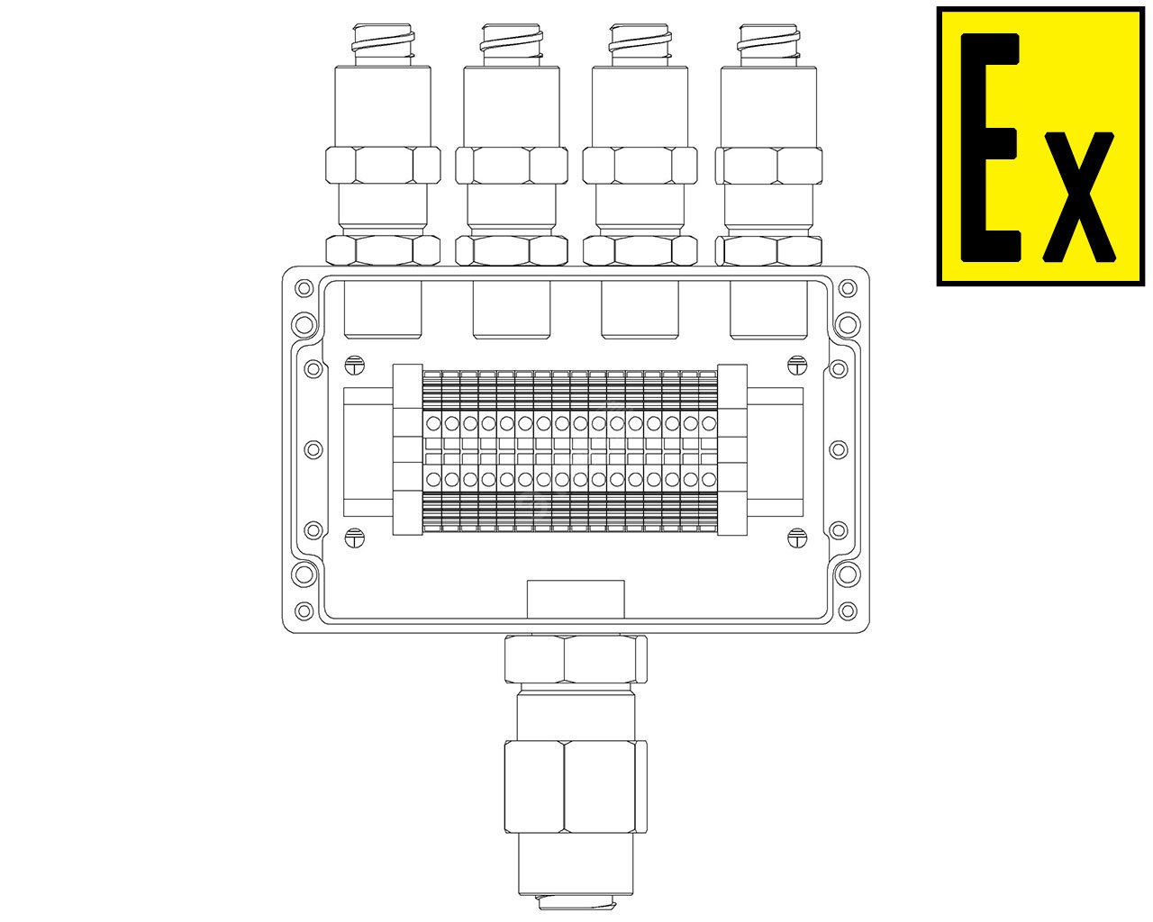 Коробка коммутационная взрывозащищенная КВМК 1606