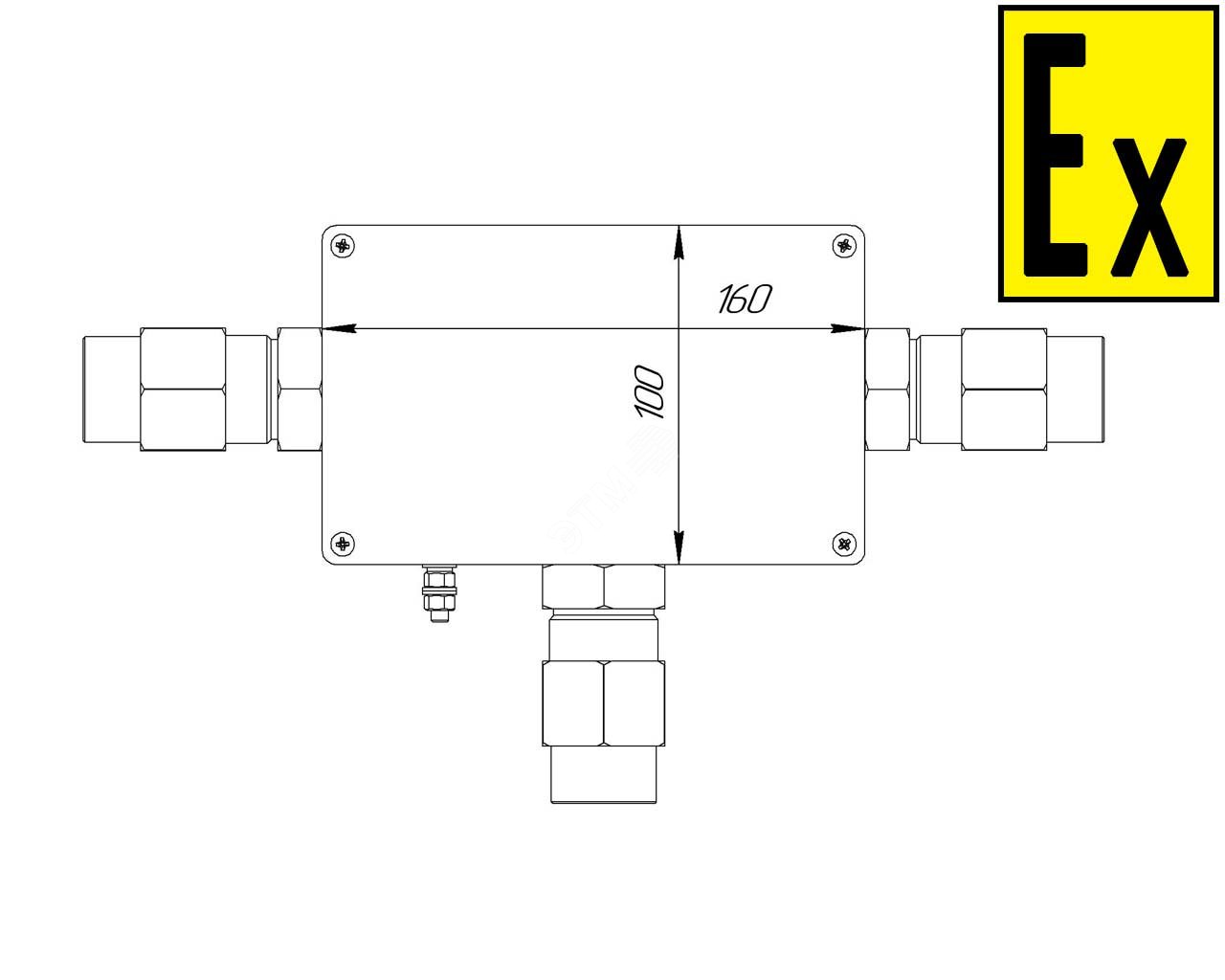 Коробка коммутационная взрывозащищенная для греющего кабеля КВМК ГК 103