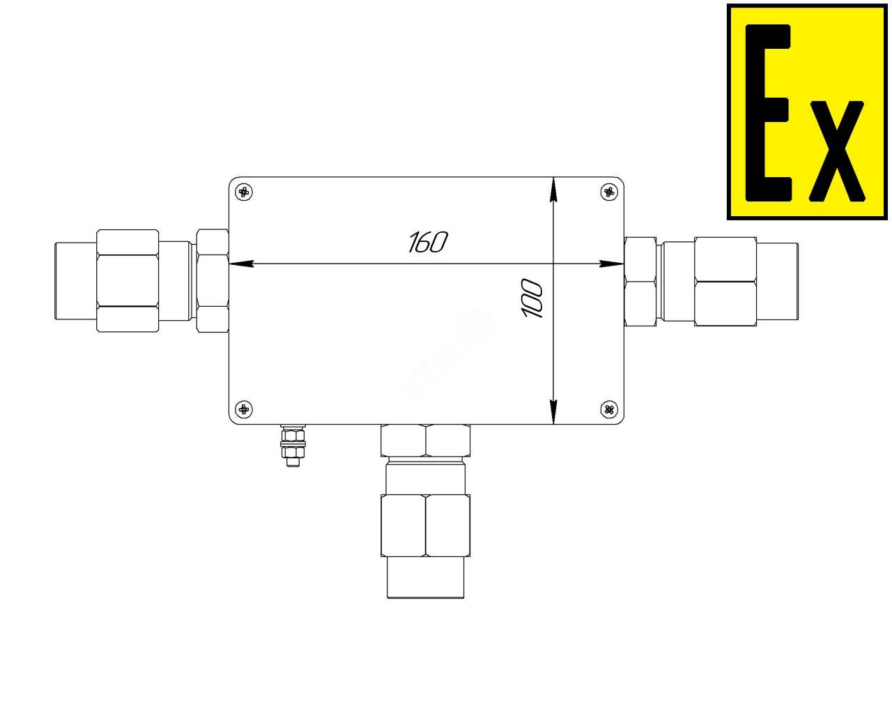 Коробка коммутационная взрывозащищенная для греющего кабеля КВМК ГК 106
