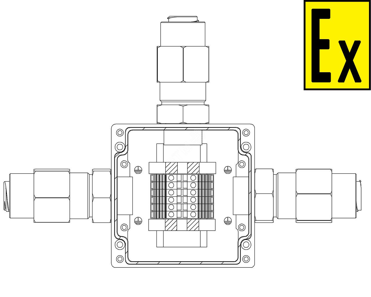 Коробка коммутационная взрывозащищенная КВМК 606