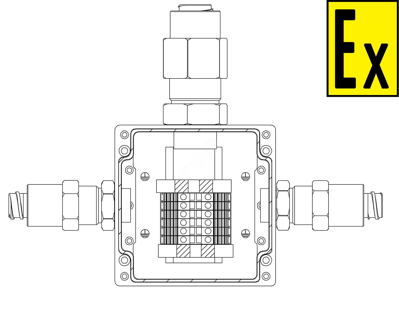 Коробка коммутационная взрывозащищенная КВМК 604