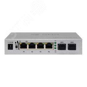 Коммутатор неуправляемый L2 4 порта 10/100/1000 Мб/с, 2хSFP -S1904G-2S