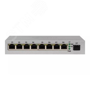 Коммутатор неуправляемый L2 8 портов 10/100 Мб/с, 1хSFP -S1908-1GS