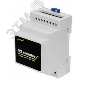 Расширитель портов ввода с подсчётом импульсов RS485, 9-48В, 1,5Вт (12В, 124мА) -RScounter-8i-SMART