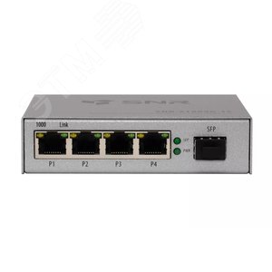 Коммутатор неуправляемый L2 4 порта 10/100/1000 Мб/с, 1хSFP -S1904G-1S