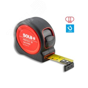 Рулетка Protect M PE 525, L=5 м, магнитная, 25 мм, II класс